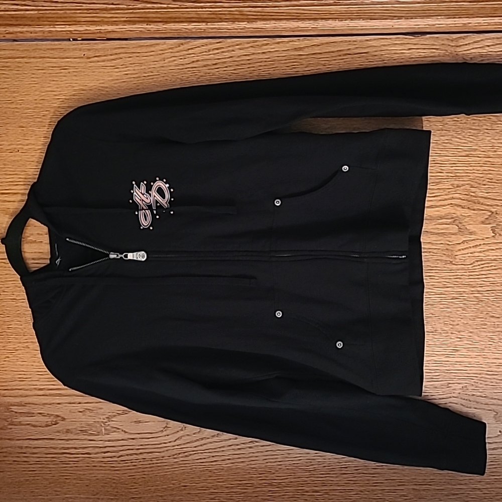 Harley Davidson Woman's Zip-Up Hoodie Size Large Sweatshirt Fitted